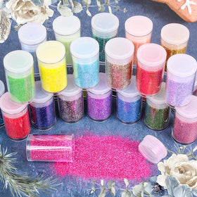 Linwulte glitter applied to face and hair for cosmetic sparkle benefit