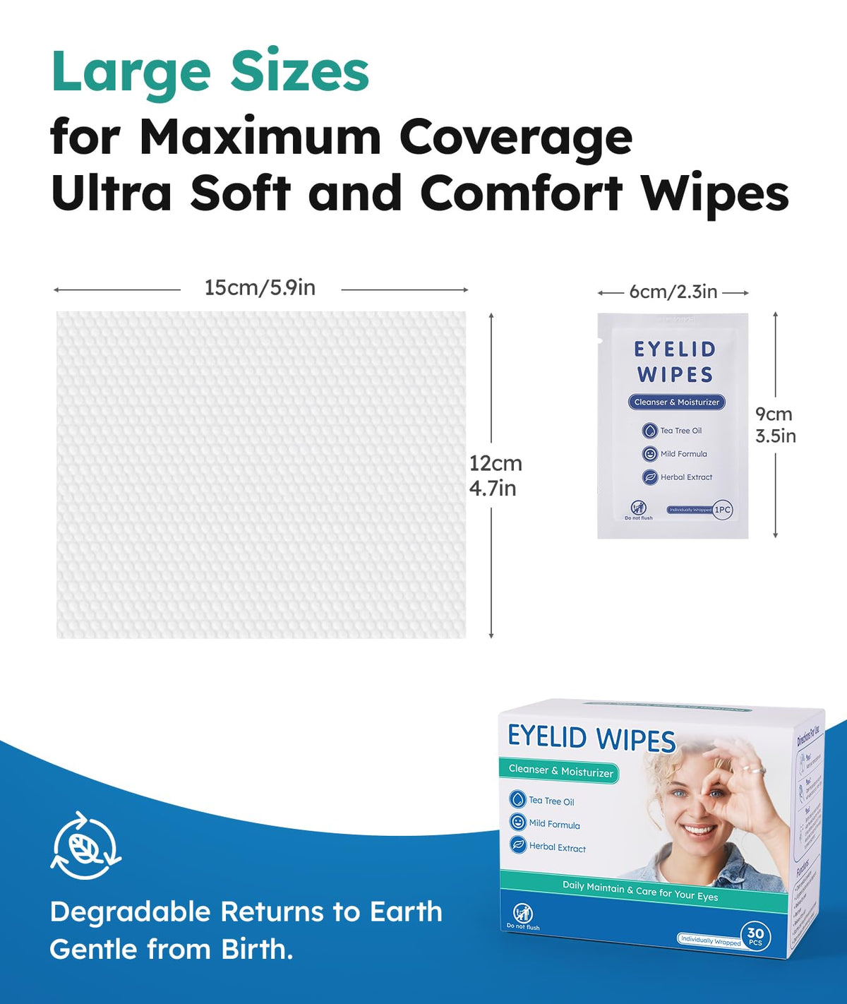 linzercin wipe being used on eyelid for soothing removal