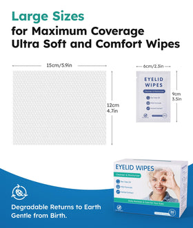 linzercin wipe being used on eyelid for soothing removal