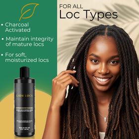 Lion Locs 8oz size comparison next to common items for scale, ideal for travel