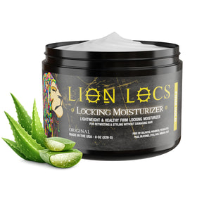 Lion Locs jar front view highlighting strong-hold gel