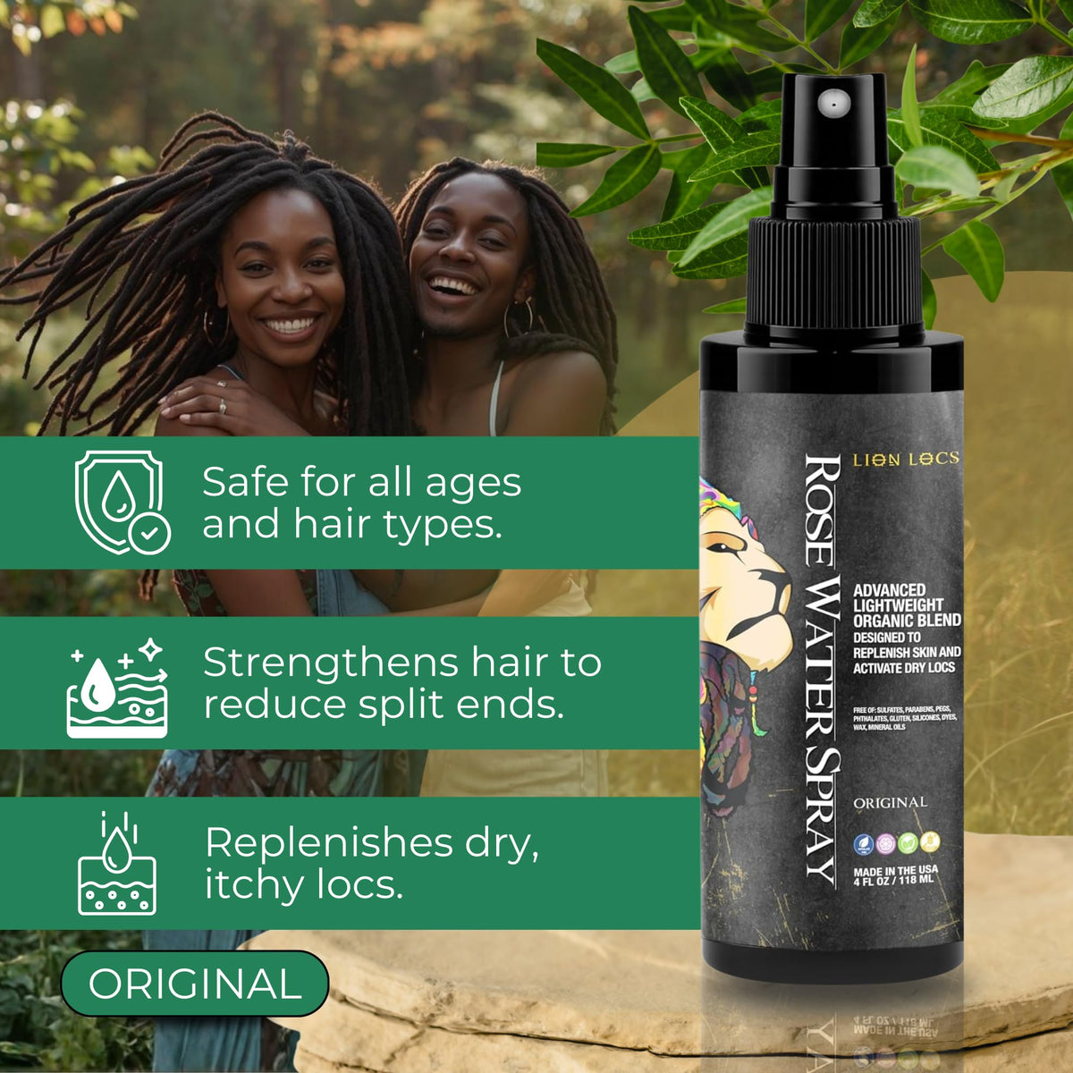 Lion Locs being applied to dreadlocks to prevent dryness