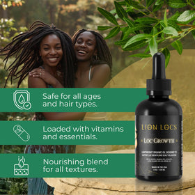 Lion Locs before and after locs showing improved shine and strength