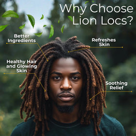 Lion Locs facial mist used in lifestyle setting for calming hydration