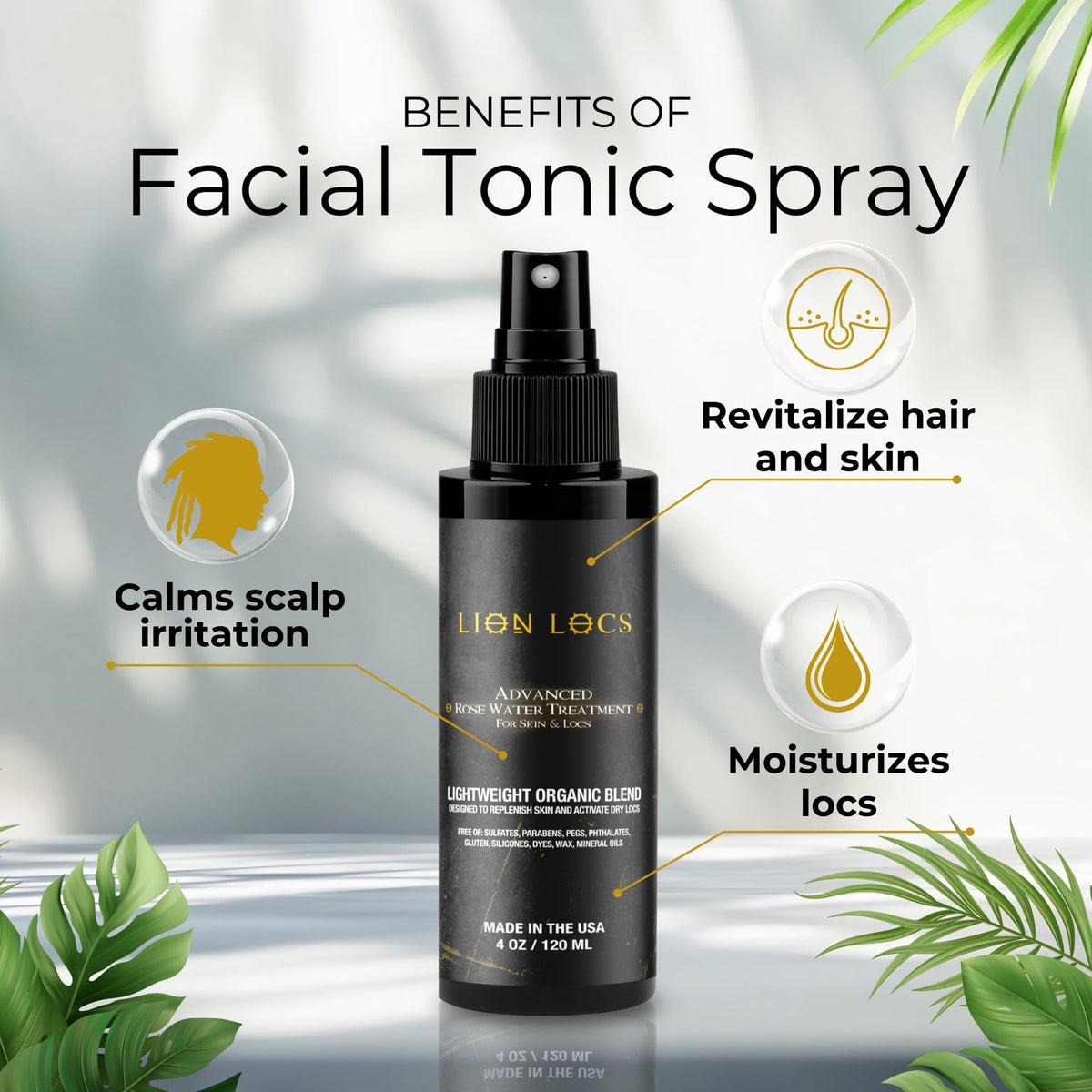Lion Locs spray mist airborne for quick hydration benefit