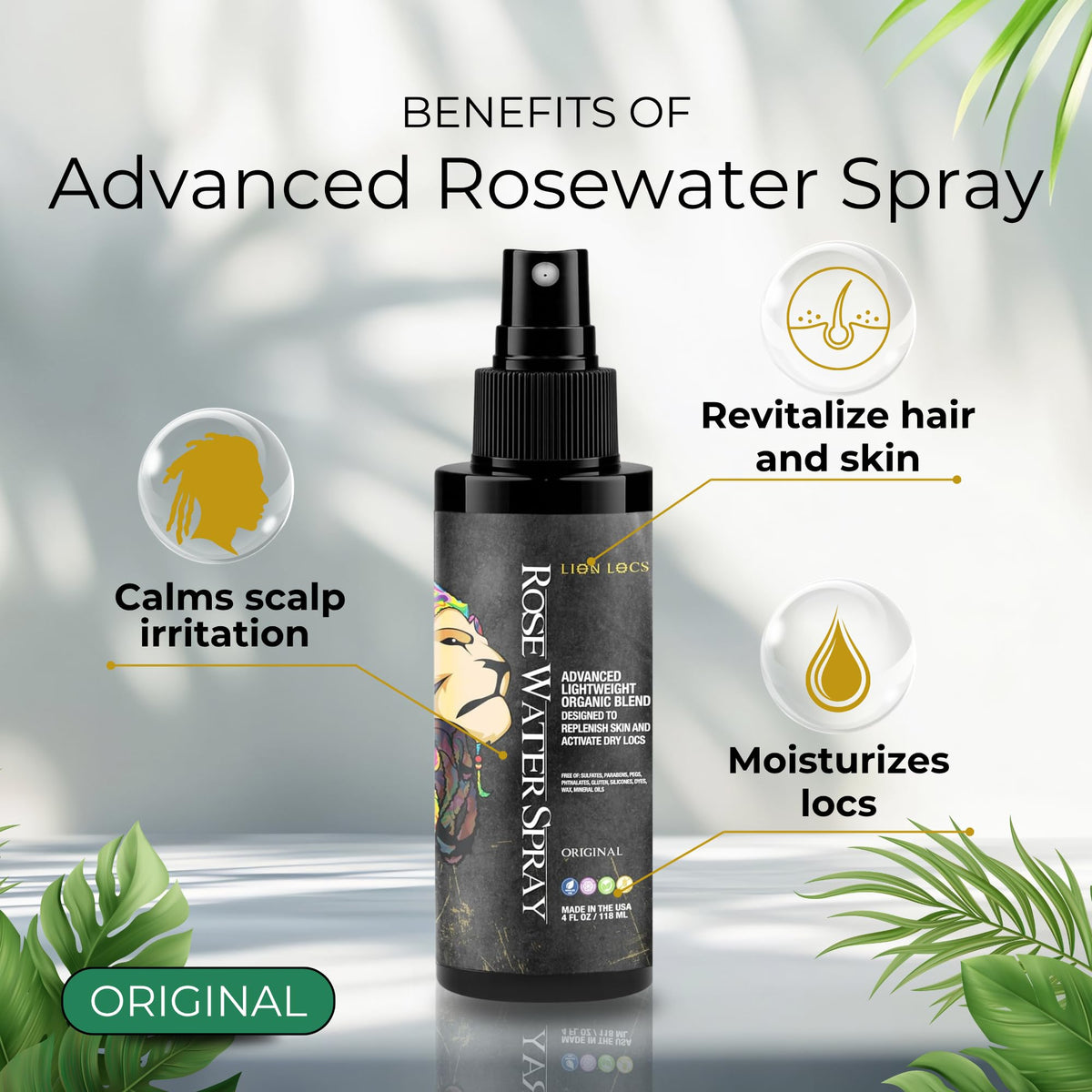 Lion Locs fine mist spritz demonstrating even hydration