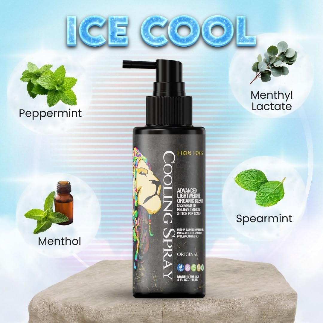 Lion Locs mist on locs demonstrating fast absorption