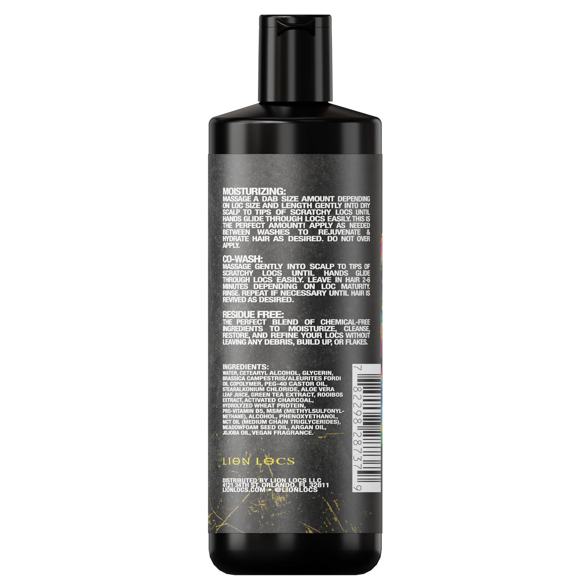 Lion Locs bottle inside a travel bag showing portability and on‑the‑go maintenance