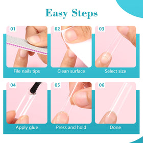 LIONVISON finished French square nails showcasing clean professional look