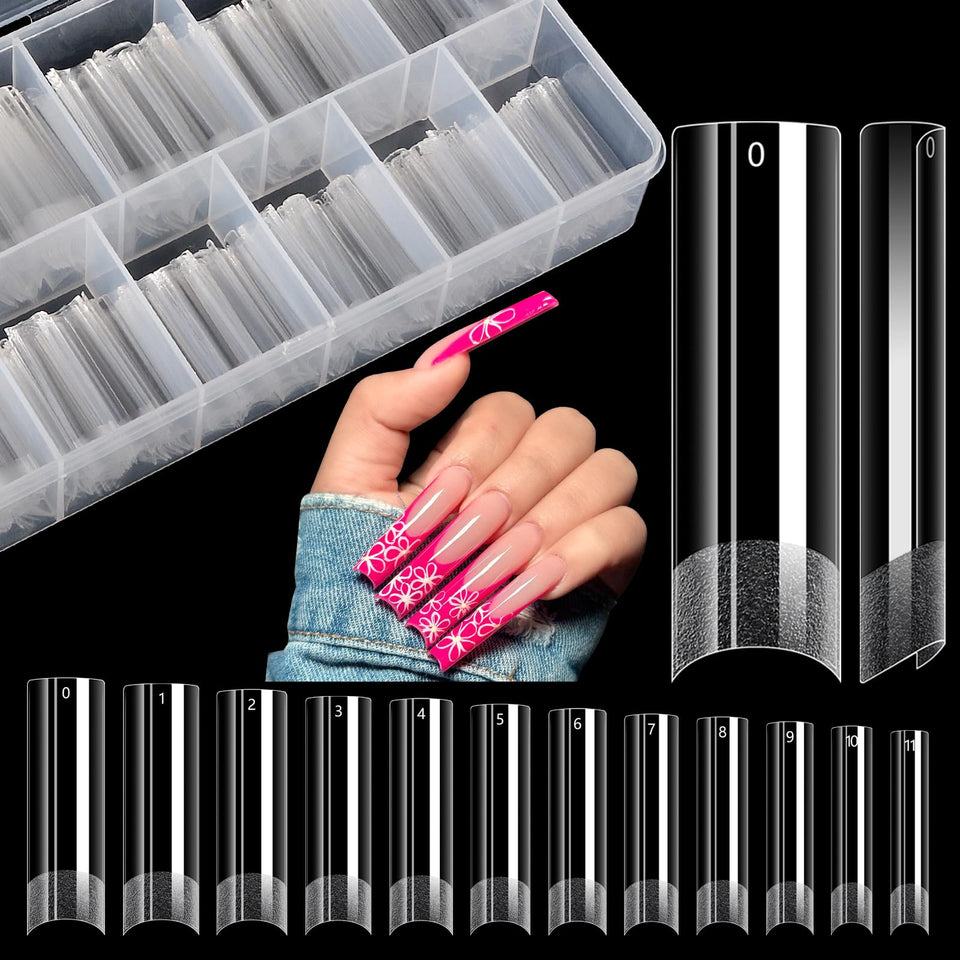LIONVISON front pack showing 504 clear square nail tips and quantity benefit