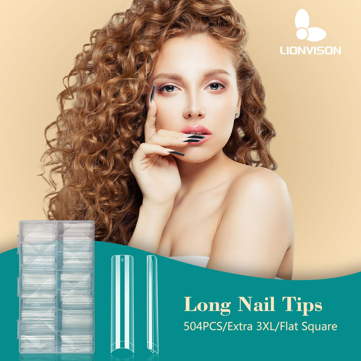 LIONVISON lifestyle image of worn press-on nails showing polished look and comfort benefit