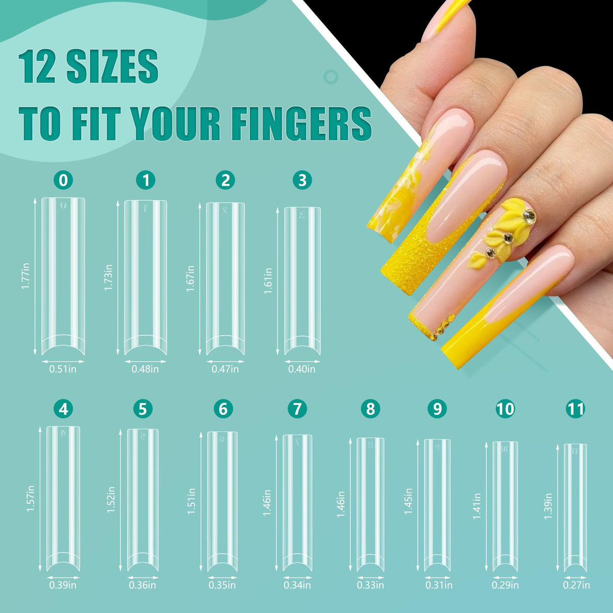 LIONVISON tapered square tips arranged to show straight-edge benefit