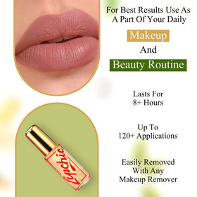 Lip Chic By Ella label close-up showing product name and usage details