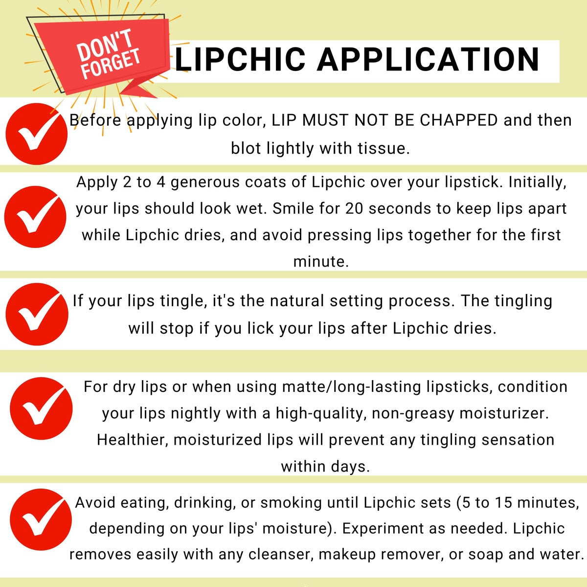 Lip Chic By Ella texture on lips showing clear matte finish and protection