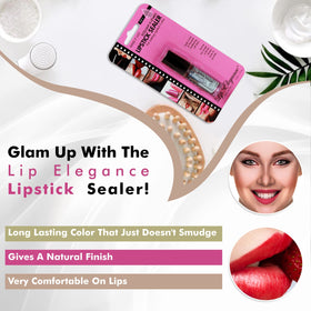 Lip Elegance cap and label detail highlighting product name and usage