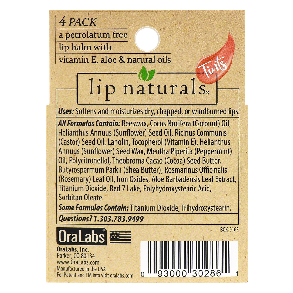 Lip Naturals applied on lips showing subtle tint and hydrated look