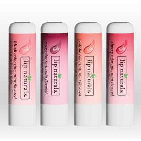 Lip Naturals tubes in a handbag lifestyle scene for on-the-go hydration
