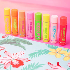 Lip Smacker close-up of individual tubes highlighting flavor variety