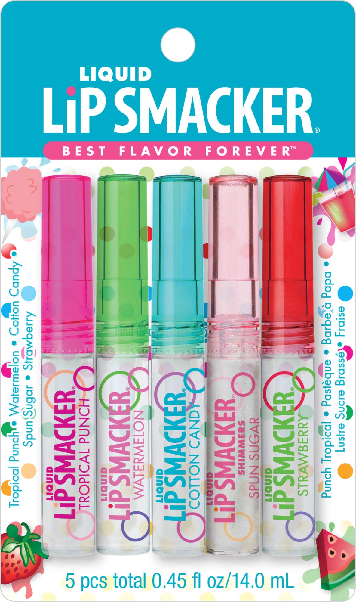 Lip Smacker friendship pack front view showing five tubes and colorful packaging for easy gifting
