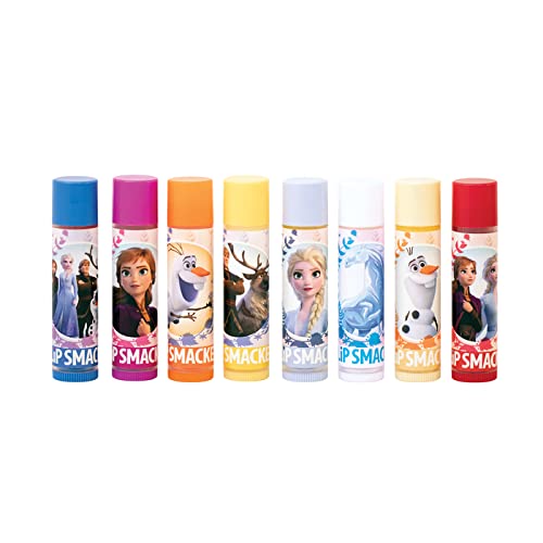 Child applying Lip Smacker Frozen 2 lip balm demonstrating quick moisturizing and fun flavor