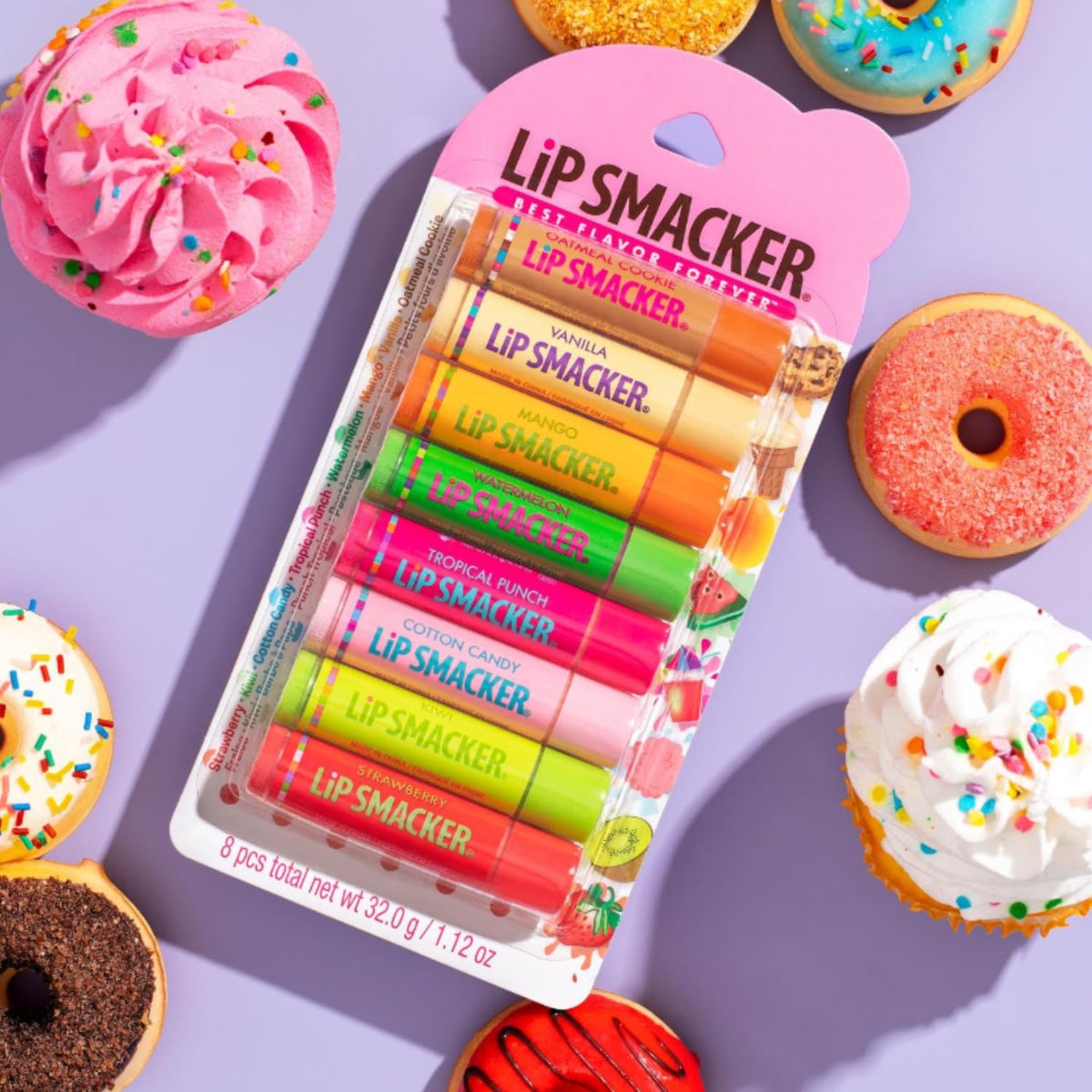 Lip Smacker in hand demonstrating portable size and easy twist-up