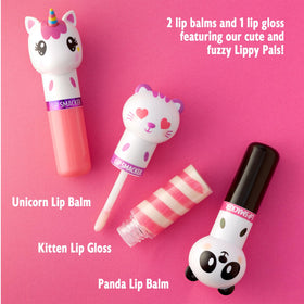 Lip Smacker kitten swirl gloss top view showing glossy finish and playful flavor