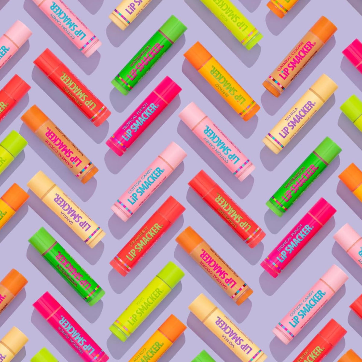 Lip Smacker arranged as party favors for sharing at events