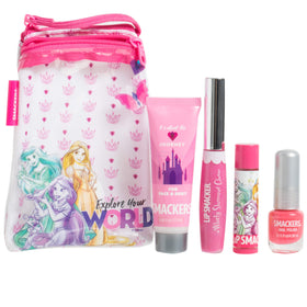 Lip Smacker open flat lay with balm, gloss, polish, lotion displayed, easy party favor