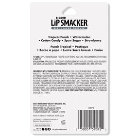 Lip Smacker Spun Sugar shimmer texture swatched to show luminous sparkle and light coverage