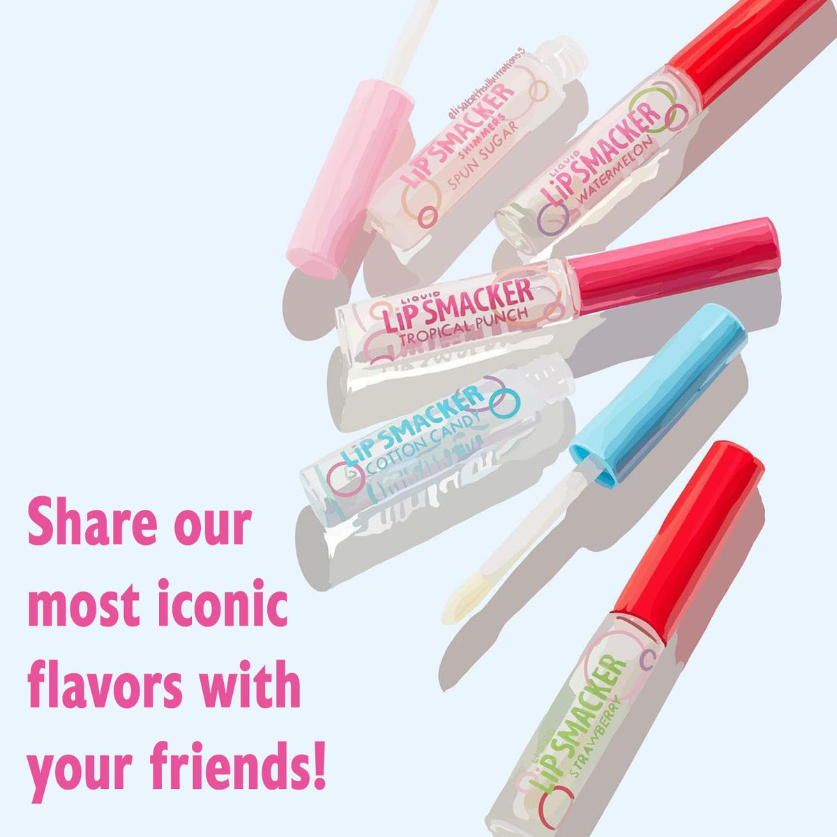 Lip Smacker Strawberry Sprinkle shimmer detail showing sparkly finish and playful fruity flavor