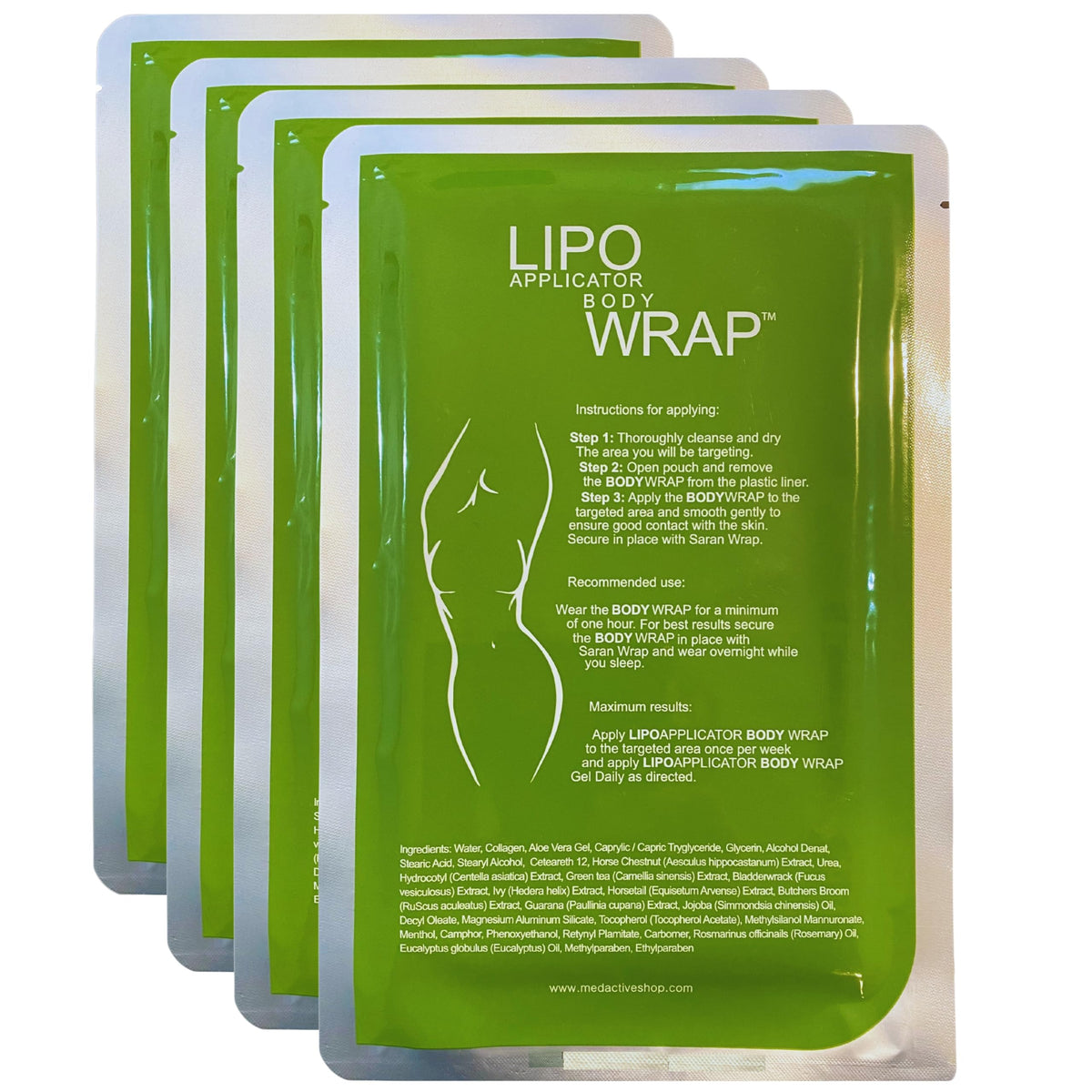 lipo applicator front packaging showing product box and benefit
