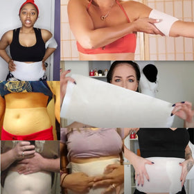lipo applicator with measuring tape illustrating inch-loss and shaping benefit
