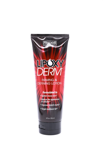 Lipoxyderm front bottle showing label and size benefit