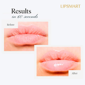 Applying LipSmart to lips to hydrate and visibly smooth fine lines