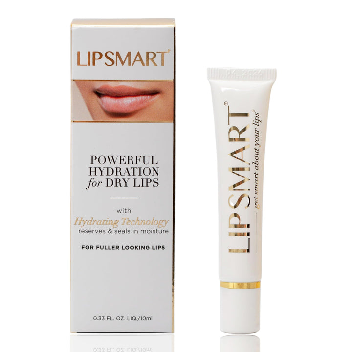 LipSmart front packaging showing tube and branding for immediate hydration
