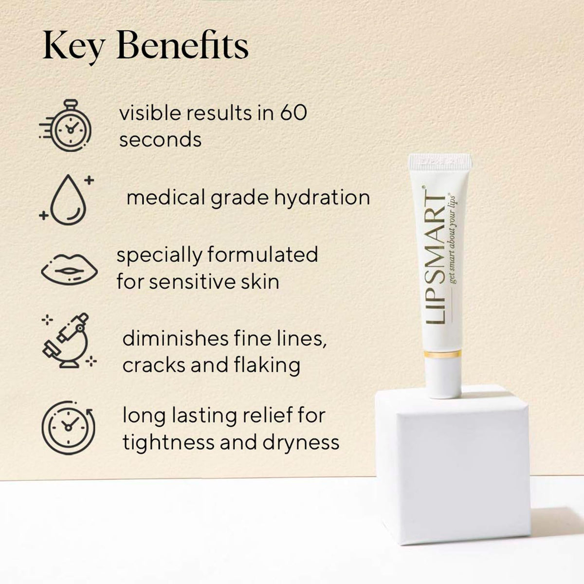 LipSmart botanical blend of pineapple coconut lemon peach for nourishment
