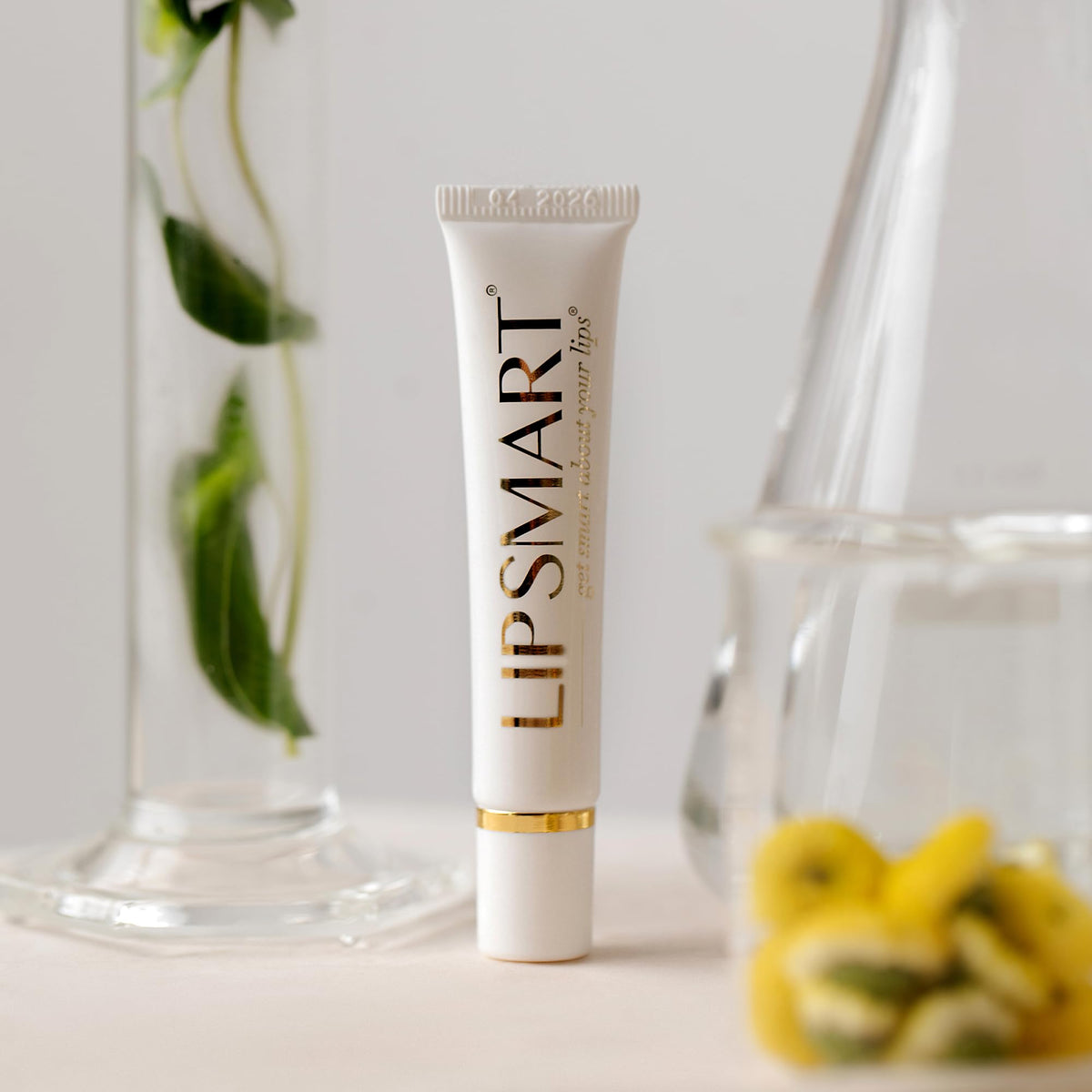 LipSmart on a bathroom counter showing daily routine hydration benefit