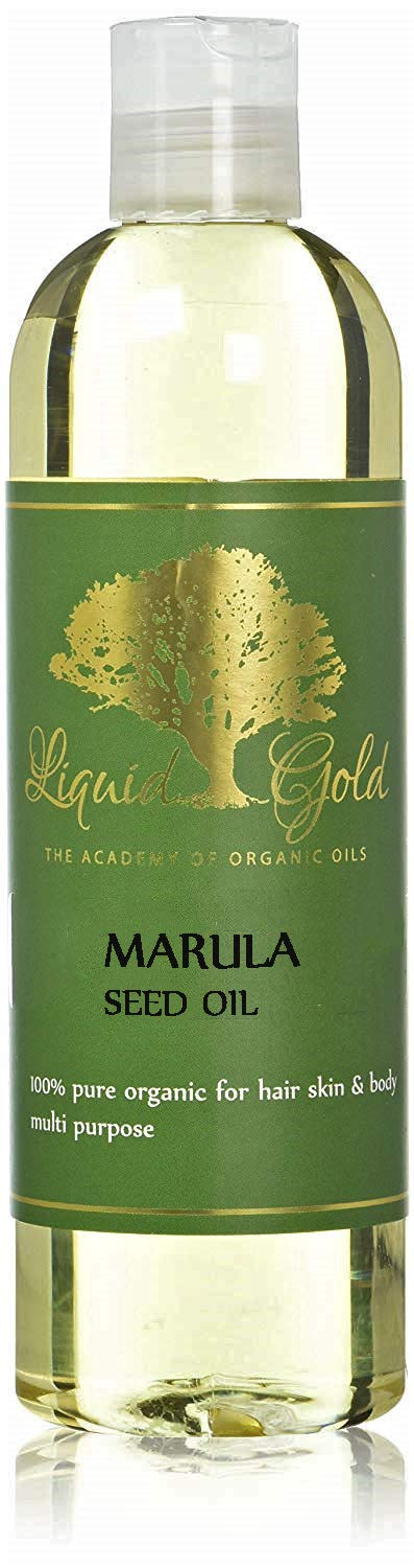 Liquid Gold Inc front label showing pure marula oil for clarity and trust