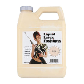 Liquid Latex Fashions front label showing bottle and product name, clear identification benefit