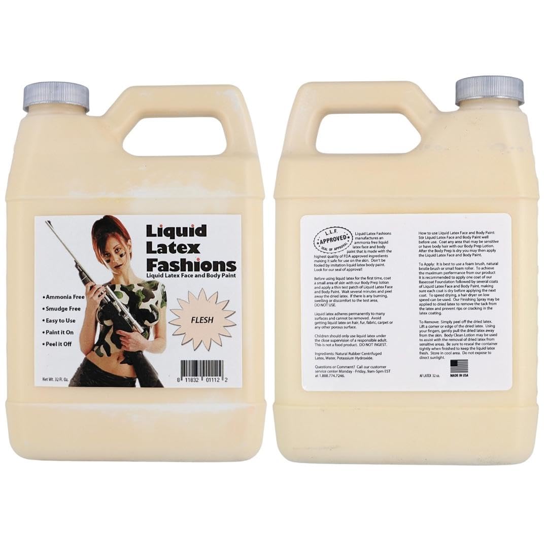 Liquid Latex Fashions poured flesh-toned texture close-up showing smooth consistency benefit