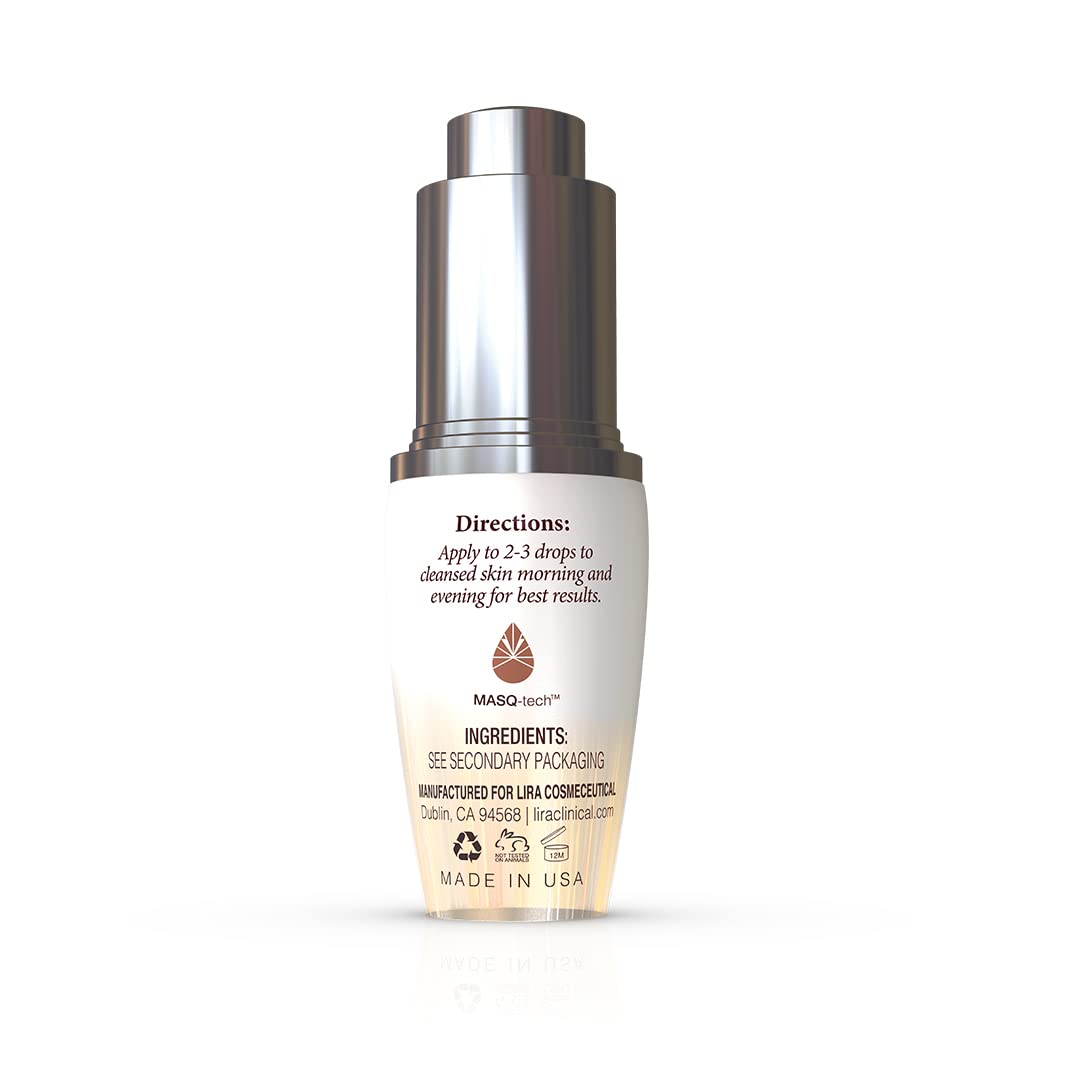 Lira Clinical dropper dispensing a golden drop, demonstrating precise application and hydration