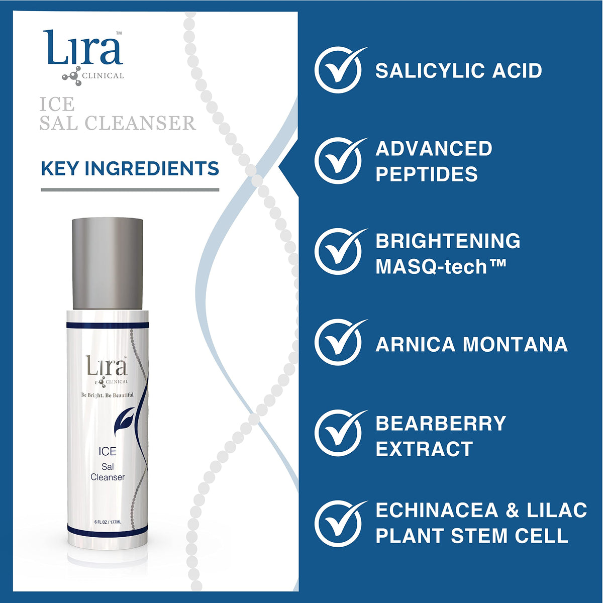Lira Clinical cleanser staged in bathroom to show refreshing daily routine