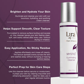 Lira Clinical texture close-up showing creamy gel and gentle lather benefit