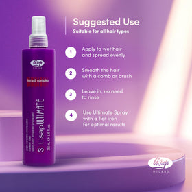 Lisap ingredient label highlighting Kerasil Complex and plant actives benefits