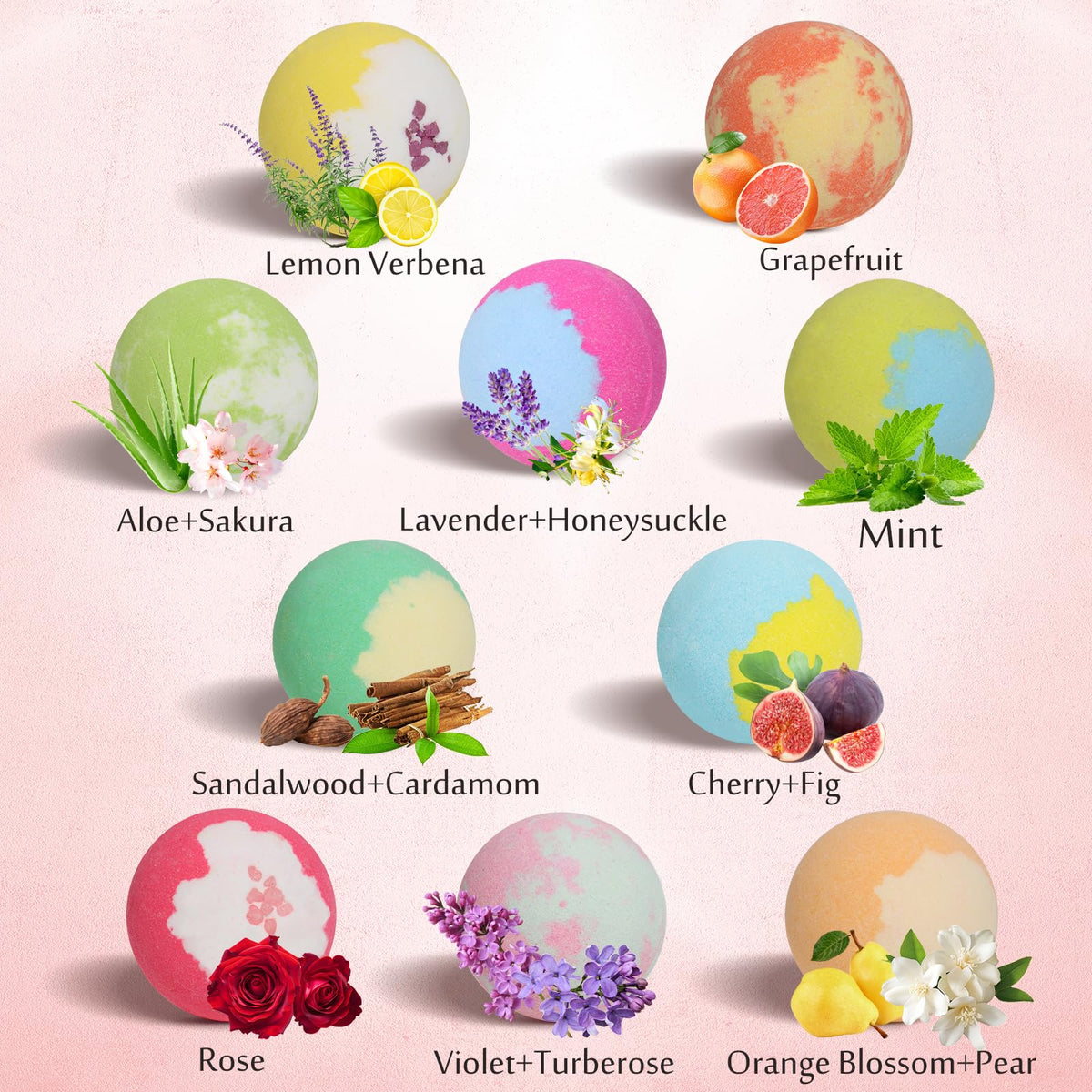 Lisotera individually wrapped bath bombs demonstrating hygienic packaging and variety