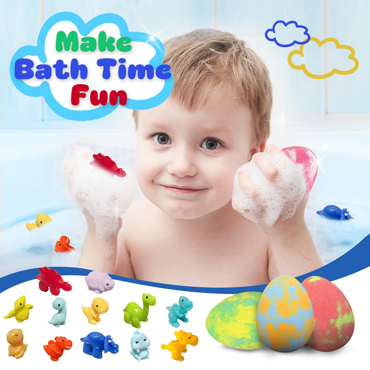 Lisotera opened bath bomb revealing surprise dinosaur toy, engaging reveal