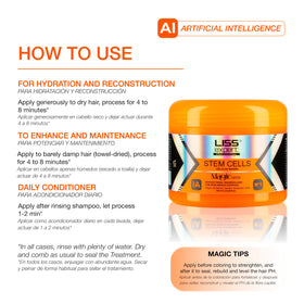 Liss Expert Professional treatment bottle label highlighting keratin content
