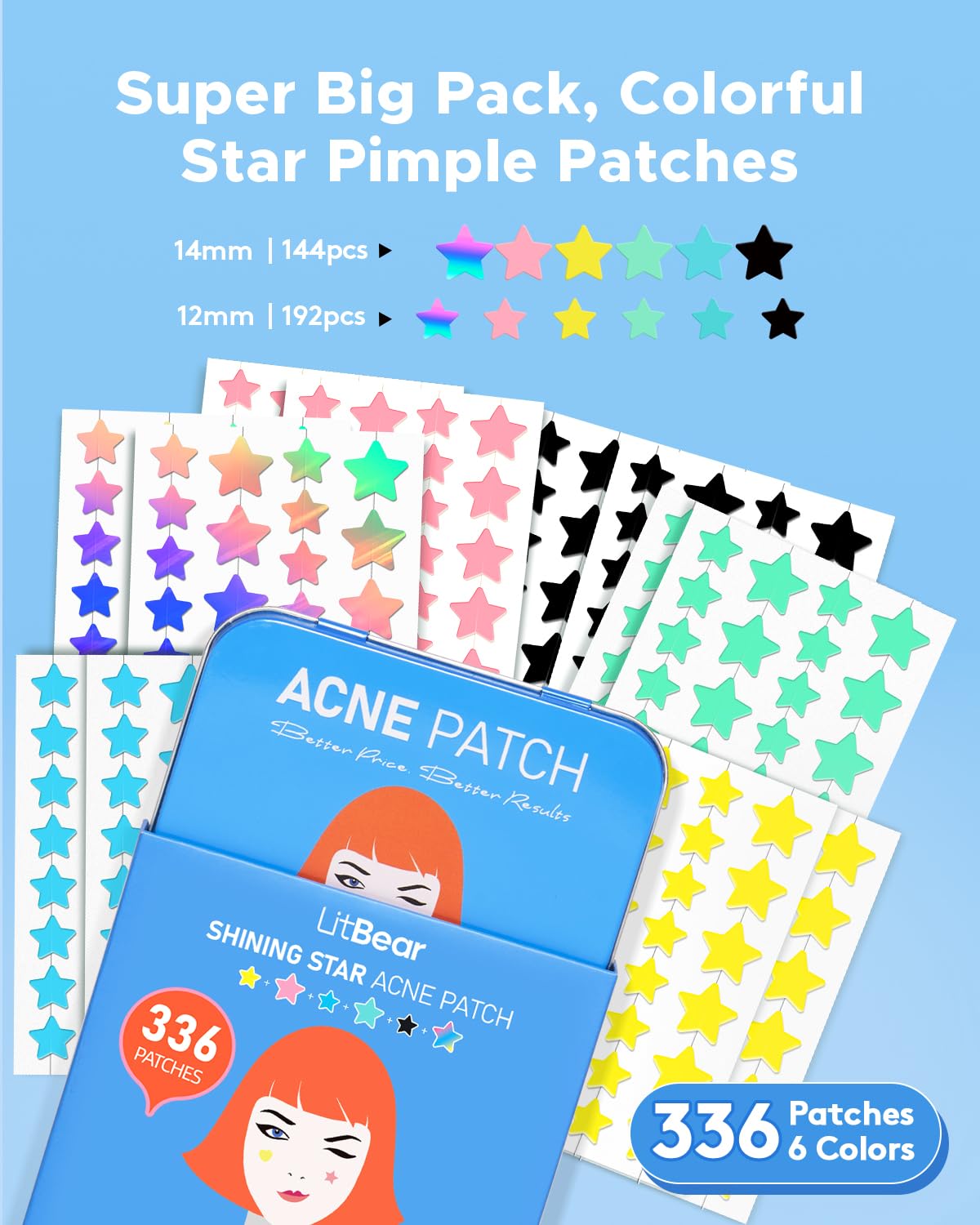 LitBear close-up of star patch texture demonstrating gentle hydrocolloid grip