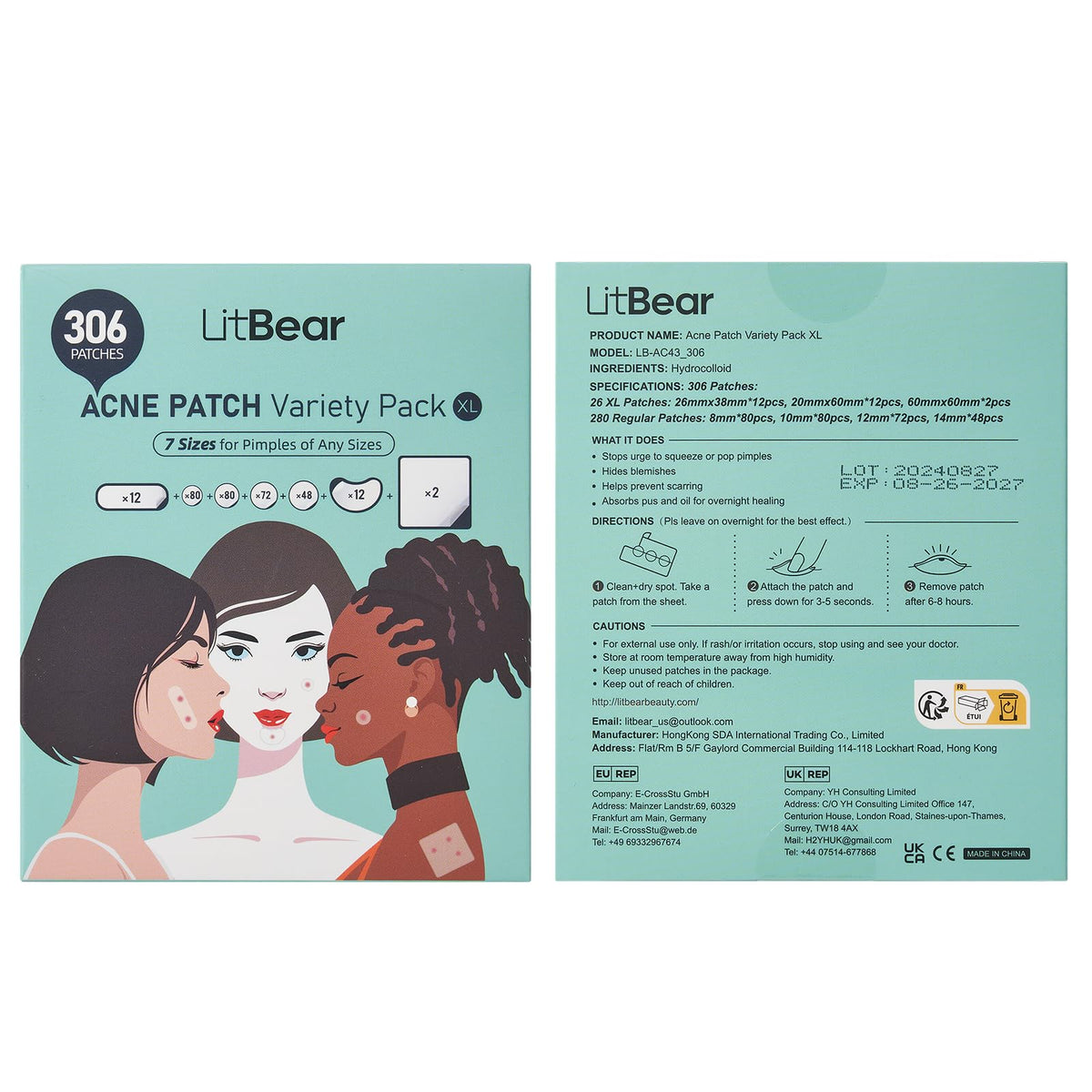 LitBear patch in bathroom mirror setting showing discreet daytime use benefit