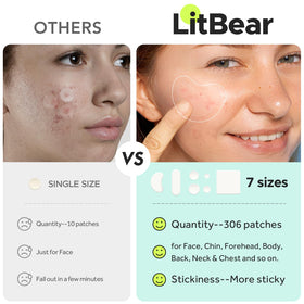LitBear saturated patch beside unused one showing absorption capacity advantage